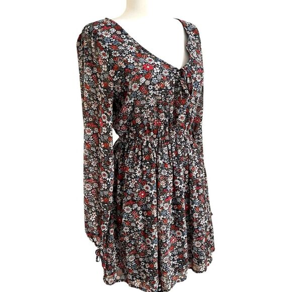 Abercrombie & Fitch Y2K Mini Dress S Ditzy Floral Cottagecore Cowgirl Festival - Picture 2 of 13